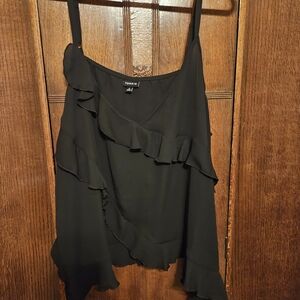 Torrid Elegant Black Ruffle Camisole